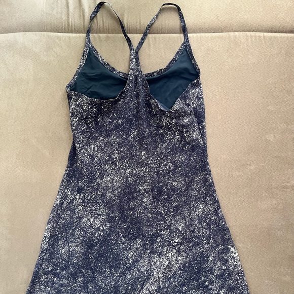 Outdoor Voices Exercise Dress - RARE Leotard Navy White Speckled Pattern SMALL - Picture 4 of 8